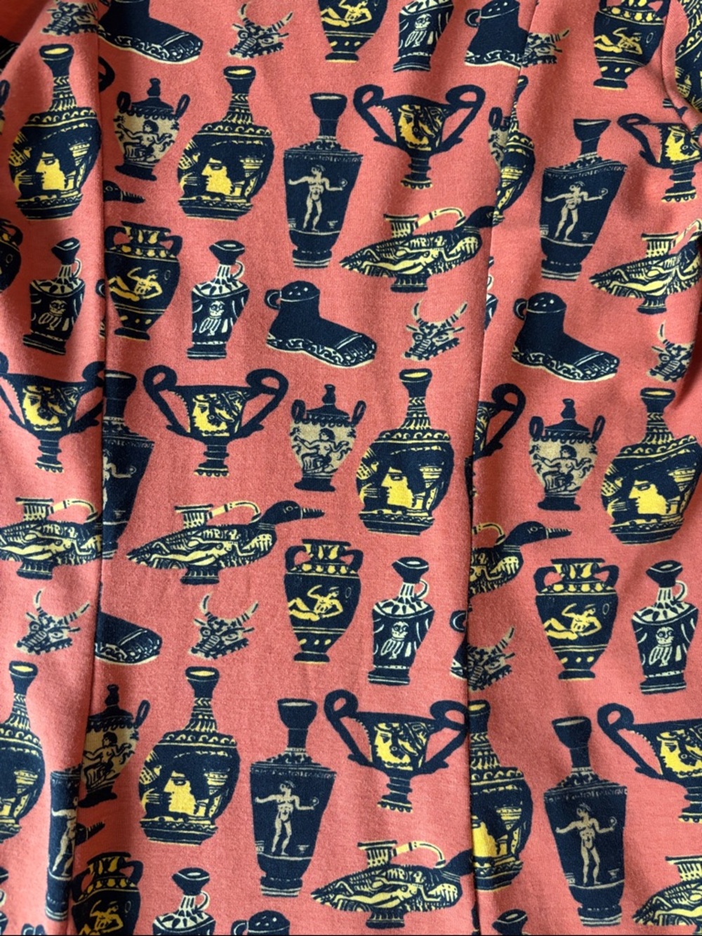 Nooworks Orange & Black Patterned Long Sleeve A-Line Dress - Picture 2 of 3